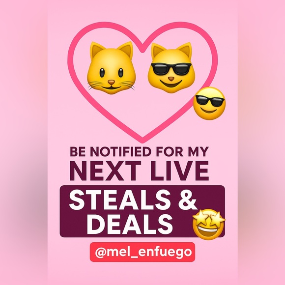 Handbags - I am LIVE! Heart “❤️” my flyer for my Next Live Steals & Deals Show.